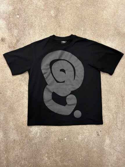 Quratee Black T Shirt with Bold Logo
