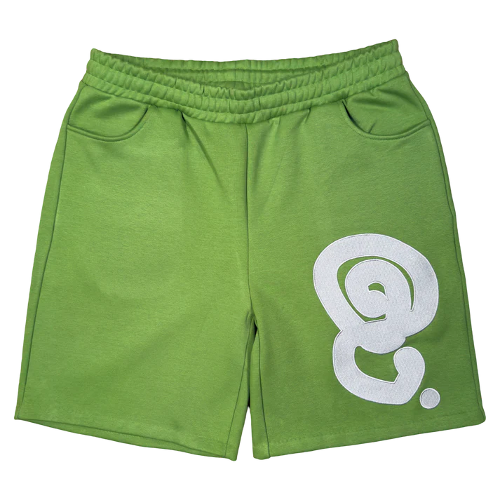 SILVER LOGO SWEAT SHORTS OLIVE SILVER LOGO SWEAT SHORTS OLIVE