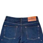 RIVETED DENIM JEANS RAW INDIGO