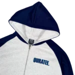 TWO TONE RAGLAN ZIP HOODIE GREY NAVY