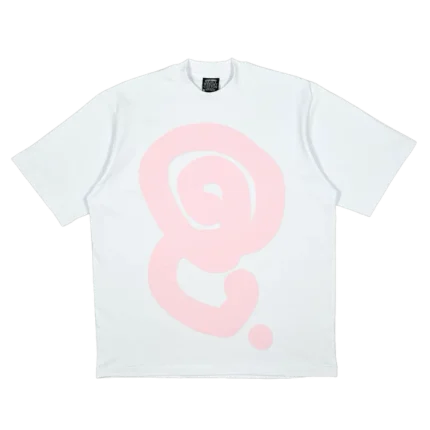 PINK LOGO TEE WHITE