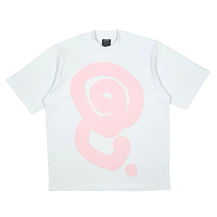 PINK LOGO TEE WHITE PINK LOGO TEE WHITE