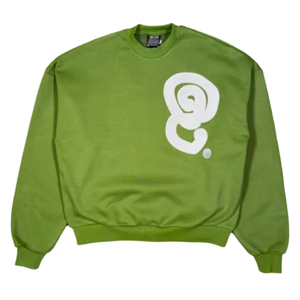 SILVER LOGO CREWNECK OLIVE
