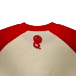 TWO TONE RAGLAN TEE CREAM RED