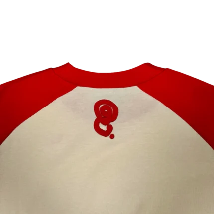 TWO TONE RAGLAN TEE CREAM RED